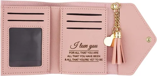 Vista 2 de kullder Billeteras personalizadas para mujer con ventana de identificación en cumpleaños, aniversario, graduación