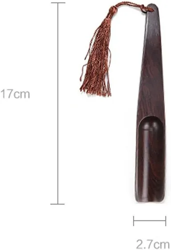 Vista 6 de Cuchara de té suelta de madera con borla de mango largo, cuchara de pala, cuchara de té chino, accesorios de ceremonia de té para sala de té, uso