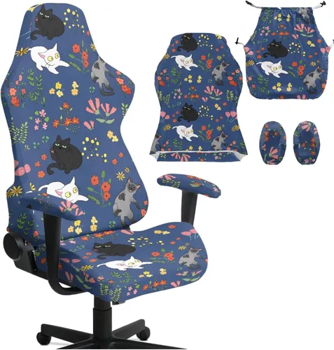 Vista 13 de Fundas para silla de juegos con cremallera de mariposa, elásticas, fáciles de poner y quitar, funda de silla de oficina de ensueño, decoración