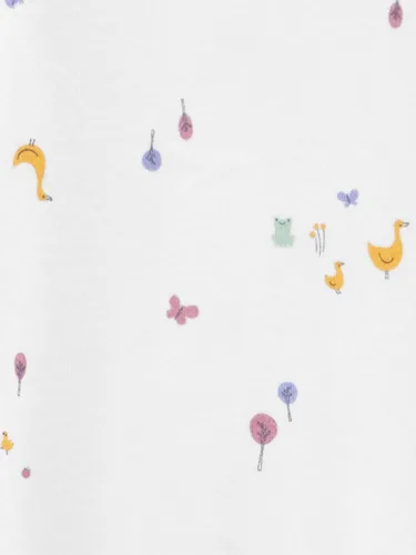 Vista 4 de Simple Joys de Carter's - Paquete de 2 mamelucos de algodón con pies para bebé niña, para dormir y jugar