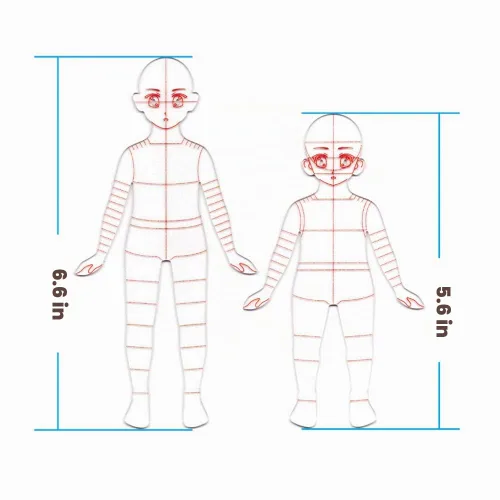 Vista 2 de 2 piezas de regla de curva francesa para niños para diseño de patrones humanoides de costura, reglas de curva francesa para medición de ropa, papel