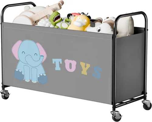 Vista 10 de GRANNY SAYS Caja de juguetes grande 135L para niñas, almacenamiento de Rosa