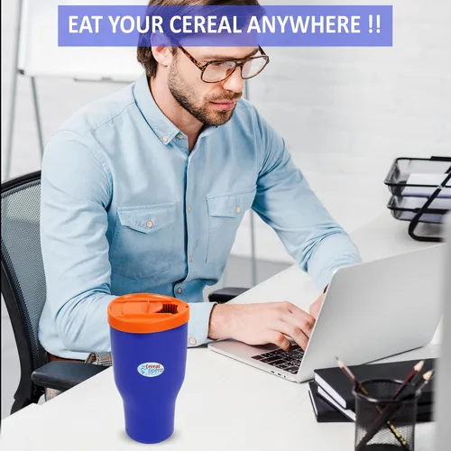 Vista 7 de Cereal Sipper II Azul y Naranja