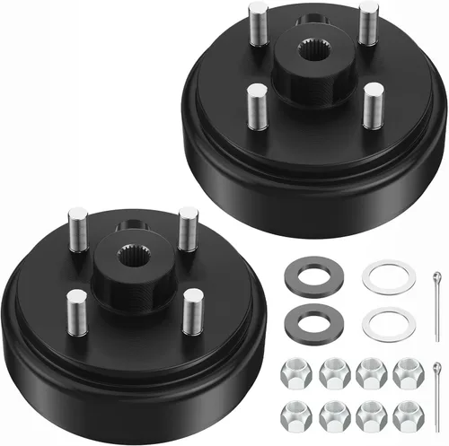 Vista 9 de Drive-up Conjunto de cubo de tambor de freno de carrito de golf para modelos EZGO TXT Electric 1982 en adelante sustituye al OEM 19186-G1, 2 paquetes