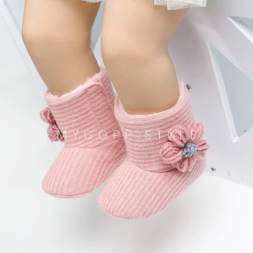 Vista 6 de LIVEBOX Prewalker Botas de invierno para bebés y niñas con suela antideslizante suave de alta calidad