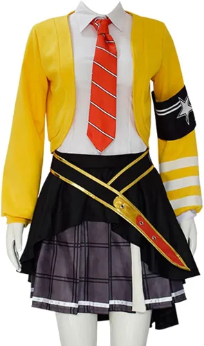 Vista 8 de Hieeimu Saki - Disfraz de cosplay de Sekai Saki Tenma, vestido de uniforme de Halloween con calcetín