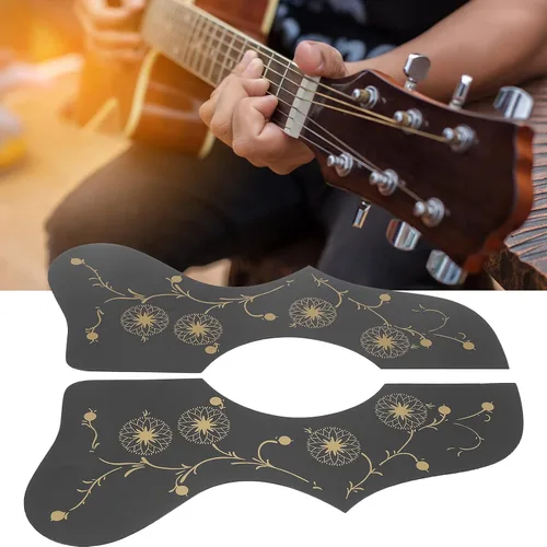 Vista 2 de 2 protectores de guitarra para mano izquierda y derecha, golpeador de guitarra acústica, placa de protección de guitarra de plástico duro con cuatro