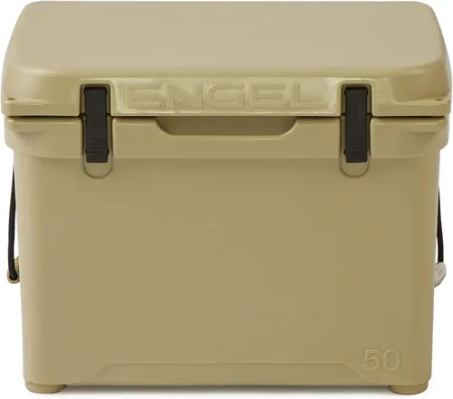 Vista 2 de Engel Enfriadores ENG50 Caja de hielo moldeada rotacionalmente duradera de alto rendimiento para 60 latas para acampar, cazar y pescar Canela