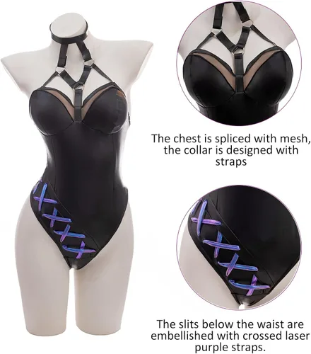 Vista 2 de LTAKK Traje cosplay de conejita, disfraz de anime estilo criada