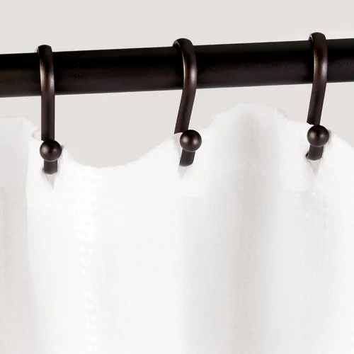 Vista 4 de InterDesign Axis ganchos en forma de S con bucle para cortina de baño
