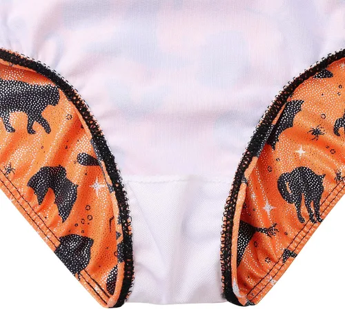 Vista 5 de TFJH E Leotardos de gimnasia para niñas, ropa de ballet para práctica, espalda cruzada, de una pieza, 3-12 años