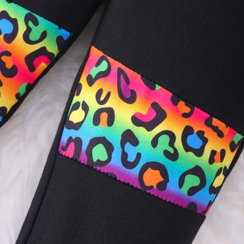 Vista 7 de NUBEEHOHO Conjunto de ropa de 2 piezas de manga larga con cuello redondo y estampado de animales de dibujos animados para niñas de otoño e invierno