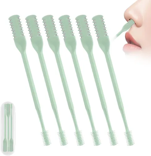 Vista 17 de Cortador de vello nasal 2 en 1, herramienta de eliminación de vello nasal mejorada con rotación de 360°, cuchilla de vello de nariz de doble cara