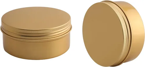 Vista 47 de Othmro Latas redondas de metal de 8.3 onzas, latas de aluminio, contenedores recargables de 8.5 fl oz, botellas de lata con tapa de tornillo