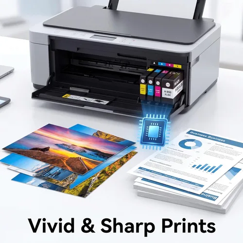 Vista 4 de Ink Cartridges Combo Pack, Compatible Replacement for HP 950/951XL, for OfficeJet Pro 8100, 8600, 8610, 8615, 8620, 8625, 8630, 8660 Printers
