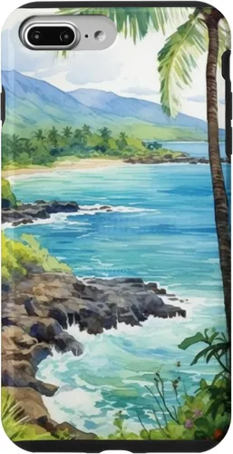 Vista 12 de Tropical Hawaii Forest Beach Ocean Art Aesthetic Case for iPhone 16