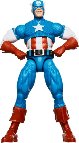 Vista 7 de Marvel Legends Series Capitán América, Avengers Retro Marvel Comics Secret Wars Figura de acción coleccionable de 6 pulgadas con escudo