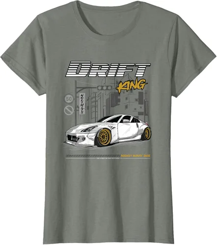 Vista 14 de Z34 370 Fairlady Z - Camiseta gráfica de cuerpo ancho, Negro, S
