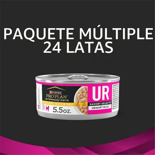 Vista 3 de Purina Pro Plan Vet UR Urinary St/Ox - Alimento húmedo para gatos, pollo