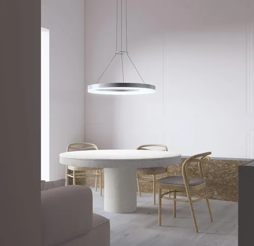 Vista 6 de Sonneman Modern Lighting 2311.16 Corona - Lámpara colgante LED con anillo de 1 luz para isla de cocina o comedor con cubierta acrílica, cable