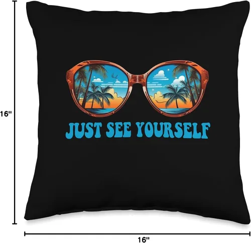 Vista 4 de Just See Yourself JW Gifts Just See Yourself Jehovah Witnesses T Shirt JW Org Pioneer - Almohada de 16 x 16 pulgadas, multicolor