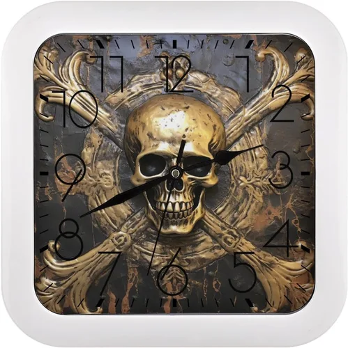 Vista 21 de 10" Square Modern Wall Clock,Different Heart Patterns Print Kitchen Clocks Wall Battery Operated,Silent Non Ticking Unique Funny Cute Wall Clock for