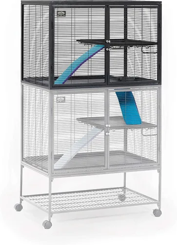 Vista 10 de Jaula para hurón MidWest Homes for Pets, modelo Deluxe Ferret Nation, Nación Hurón, Platino/Gris