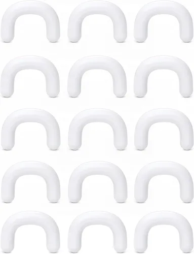 Vista 14 de Cisyozi 16G 14G 12G 10G 8G 6G 4G 2G Kit de Estiramiento de Retenedor de Tabique de Plástico Hipoalergénico Anillos de Tabique en Forma de U Pincher