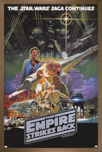 Vista 15 de Trends International Star Wars: The Empire Strikes Back - Póster de pared de una hoja, 14.725 x 22.375 pulgadas, versión enmarcada de madera