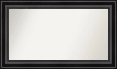 Vista 248 de Amanti Art Espejo personalizado, espejo de baño negro puente, espejo de pared o espejo de tocador de baño sobre el fregadero (26 x 26 pulgadas)