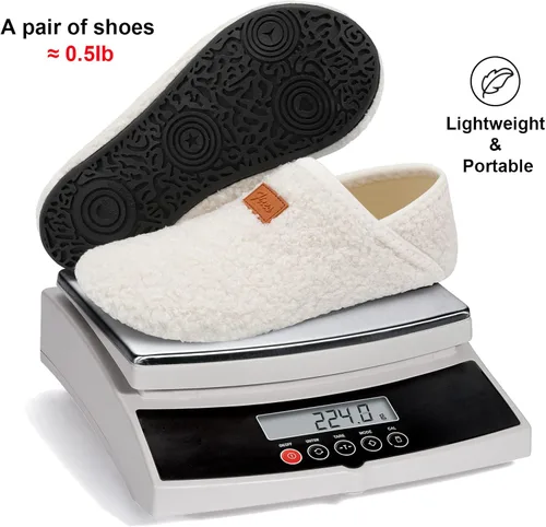 Vista 6 de Fires Pantuflas para hombre y mujer con suela de goma, suaves y ligeras, para la casa, antideslizantes, para interiores y exteriores
