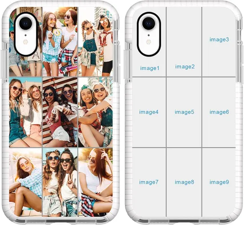 Vista 18 de Funda de teléfono personalizada para iPhone XR, diseño personalizado de fotos de collage de múltiples imágenes, resistente a los golpes, resistente