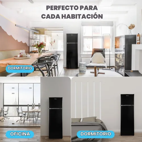 Vista 8 de Simpli-Magic Refrigerador de 10 pies cúbicos con congelador – Refrigerador compacto de doble puerta para oficina, dormitorio, garaje – Termostato