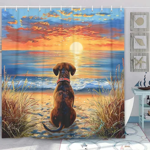 Vista 17 de Divertida cortina de ducha con diseño de gato con gorila en la selva, decoración de baño de animales humorísticos en blanco y negro, juego