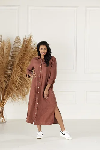 Vista 10 de Mud Pie Clemmy - Vestido largo para mujer, color óxido, talla M, Herrumbre