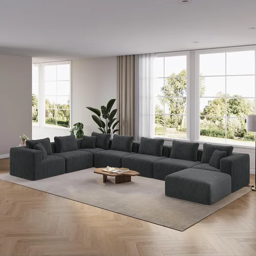 Vista 79 de Novilla - Sofá biplaza modular de 70.8 pulgadas, sofá modular de espacio pequeño, moderno sofá de nube con soporte Smarts Coil®, sofá seccional sin