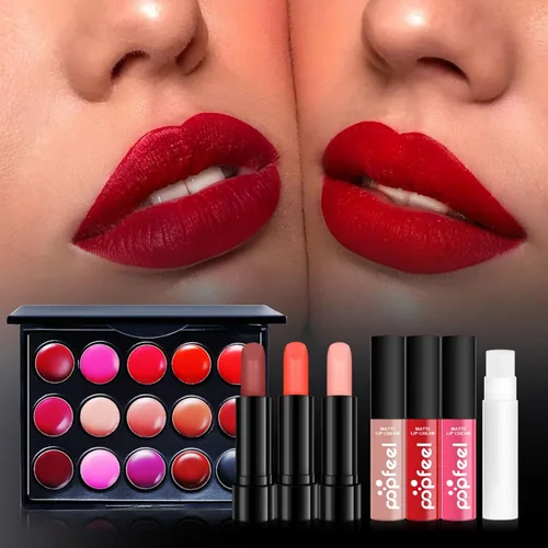 Vista 4 de Caja de maquillaje, regalo surtido sorpresa para festivales con productos de maquillaje profesional, juego de cosméticos para fiestas, para mujeres