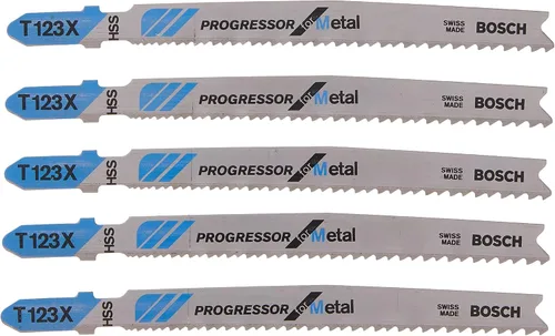 Vista 11 de Bosch T118EF100 100 piezas 3-5/8 pulgadas 11-18 TPI flexible para hojas de sierra caladora de metal con vástago en T
