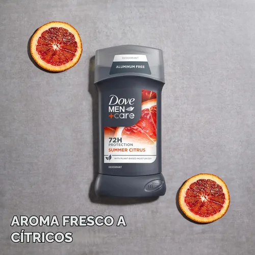 Vista 4 de DOVE MEN + CARE Desodorante para hombres, paquete de 3 desodorantes cítricos de verano, 3 onzas