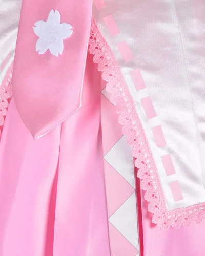 Vista 3 de Haikyuu - Disfraz de cosplay gris y rosa para mujer con horquillas para el cabello
