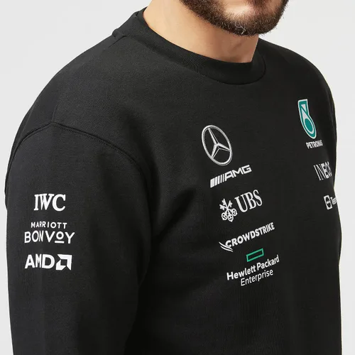 Vista 5 de Mercedes Benz AMG Petronas F1 2022 Men's Team Crew Sweatshirt
