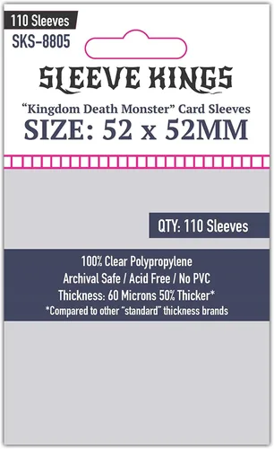 Vista 39 de Sleeve Kings Fundas para tarjetas estándar, 110 unidades, transparentes de 60 micrones de grosor, tamaño mini (1.575 x 3.504 in), compatibles
