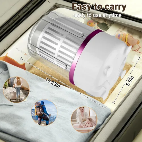 Vista 6 de Lavadora portátil de 3 litros, combinación de lavadora y secadora portátil 3 en 1, mini lavadora específica para ropa interior para el hogar, 3