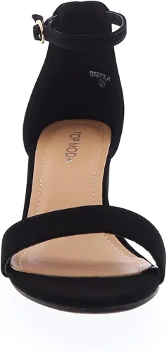 Vista 3 de TOP Moda Darcie-1 Sandalias de Tacón Alto Elegantes con Correa al Tobillo, Suela Antideslizante, Para Bodas, Fiestas, Graduación, Ropa de Noche