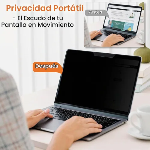 Vista 3 de Pantalla de privacidad para MacBook Pro de 13 pulgadas (2016, 2017, 2018, 2019, 2020, 2021, 2022, M1, M2)), reduce la fatiga ocular antirreflejos