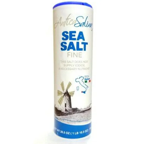 Vista 2 de Sal marina fina Antica Salina de Trapani, Sicilia Todo natural, gourmet, sin blanquear, Kosher 26.5oz (750g) Paquete de 4