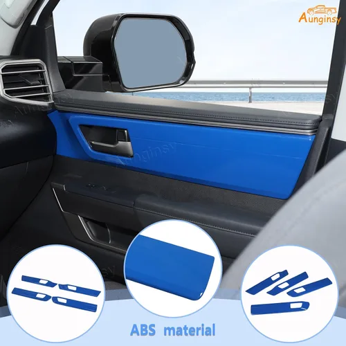 Vista 4 de Aunginsy 4 piezas cubierta de panel de manija interior de puerta para auto, compatible con Toyota Tundra 2022 2023 2024 2025, protector de panel