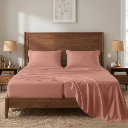 Vista 55 de LANE LINEN Sábanas de cama individual – 450TC algodón peinado de fibra larga de alta calidad, color blanco Soft & Breathable Twin Sheet &