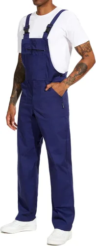 Vista 3 de WORK IDEA Overol con peto para hombre, ropa de trabajo, ligero, con bolsillos