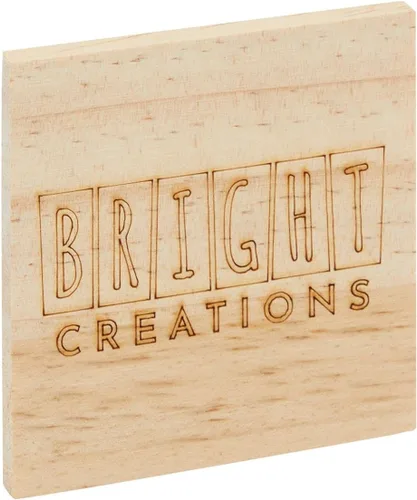 Vista 9 de Bright Creations Cuadrados de madera sin terminar, 3 x 3 pulgadas, paquete de 15, 1/4 de pulgada de grosor, espacios en blanco de madera